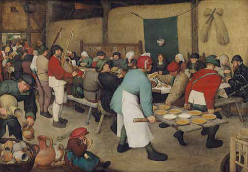 Wo ist der Gemahl bei der „Bauernhochzeit“ von Pieter Bruegel?