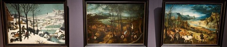 Pieter Bruegels Landschaft im Winter, Vor-Frühling und Herbst, 1565